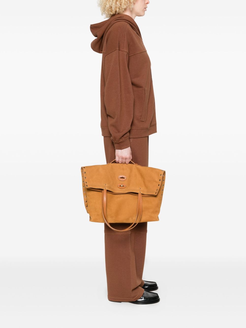 Zanellato studded foldover tote bag Zanellato