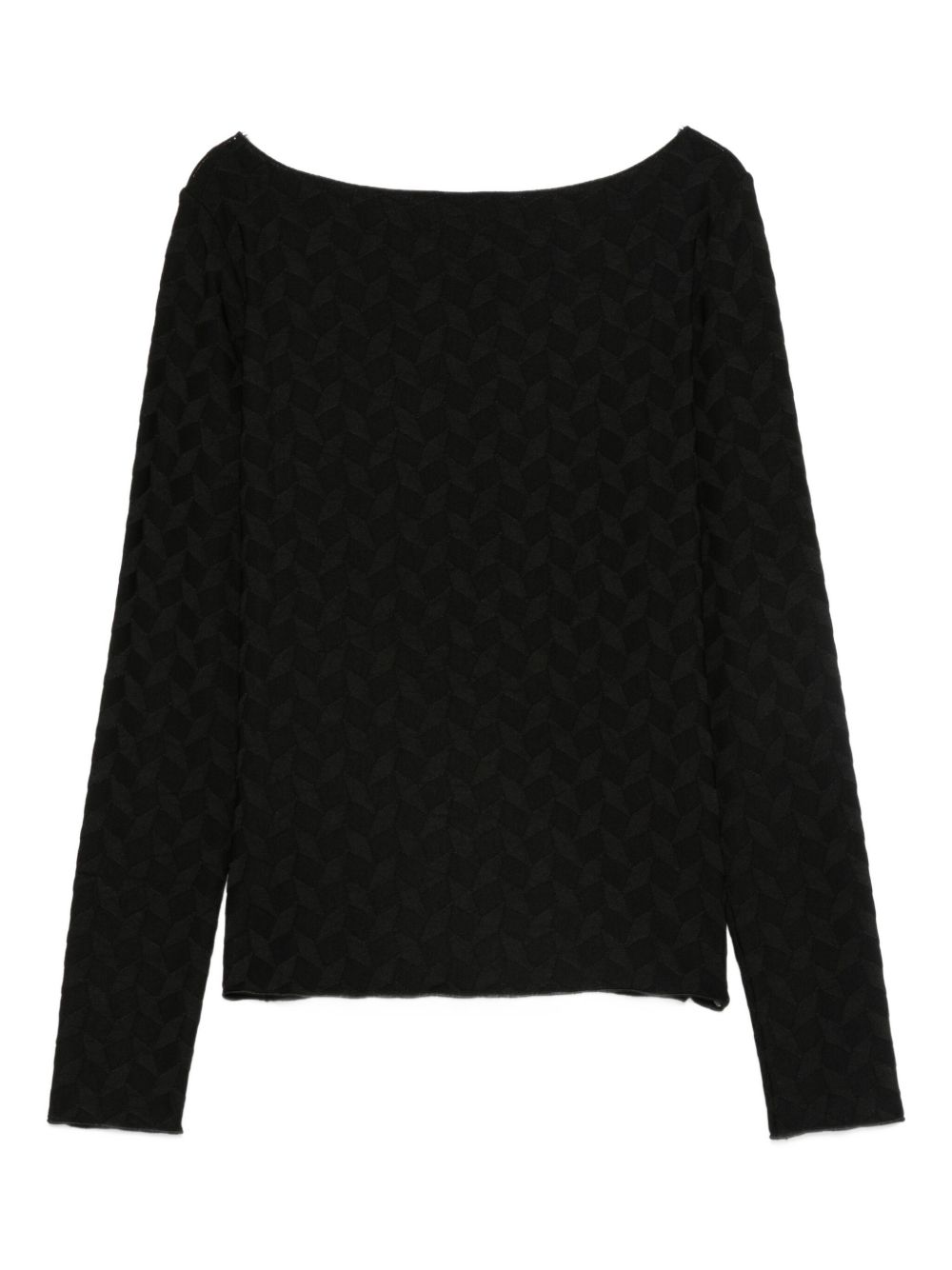 Emporio Armani Jacquard jersey sweater with geometric pattern Emporio Armani