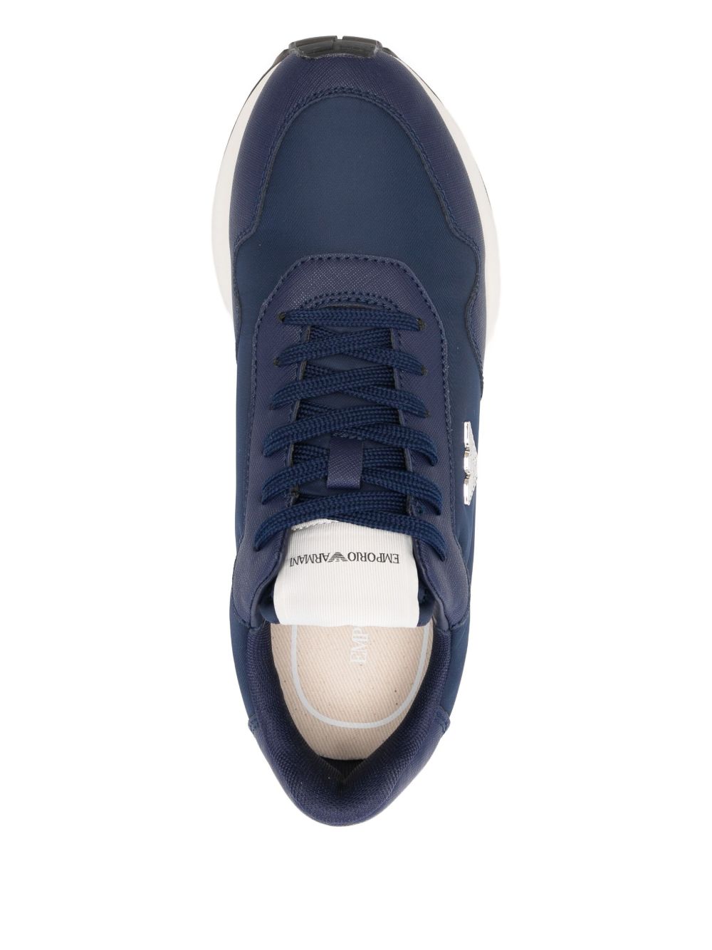 EMPORIO ARMANI EXCLUSIVE Logo-appliqué panelled sneakers EMPORIO ARMANI EXCLUSIVE