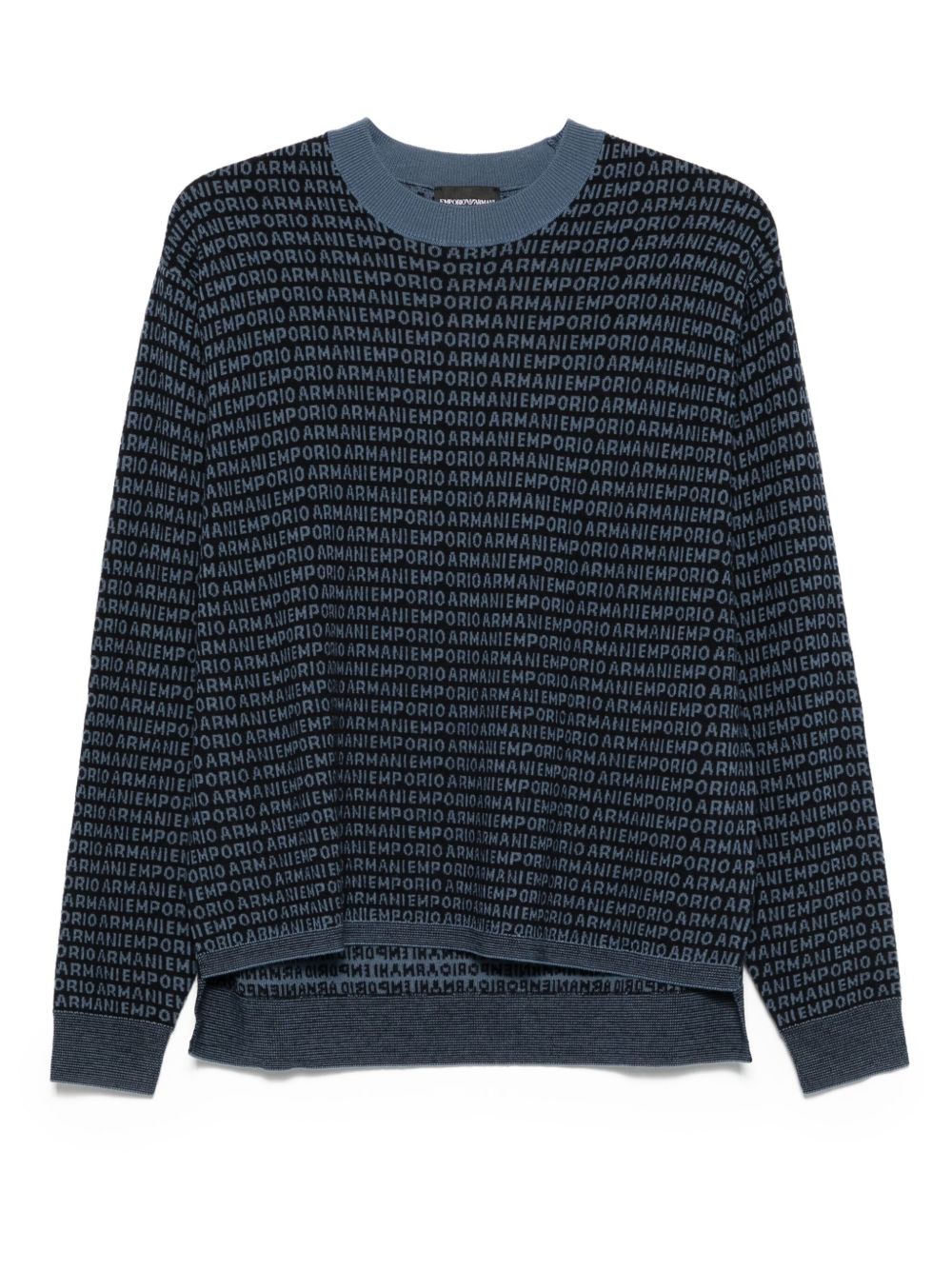 Emporio Armani Wool sweater with printed logo Emporio Armani