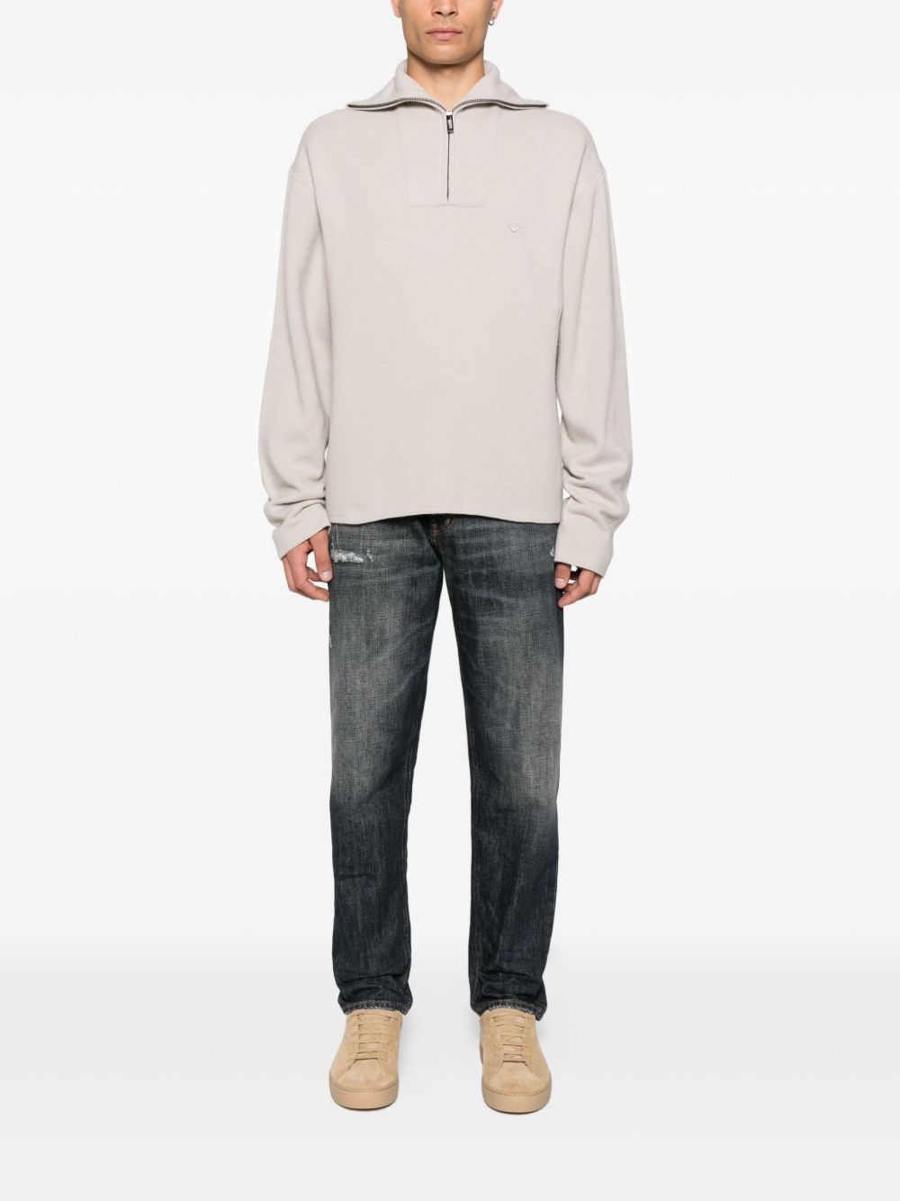 Emporio Armani Half-zip wool sweater Emporio Armani