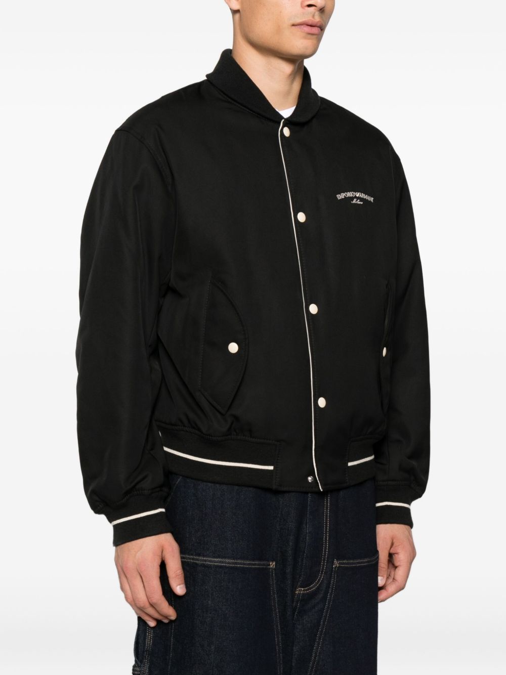 Emporio Armani Logo-embroidered bomber jacket Emporio Armani