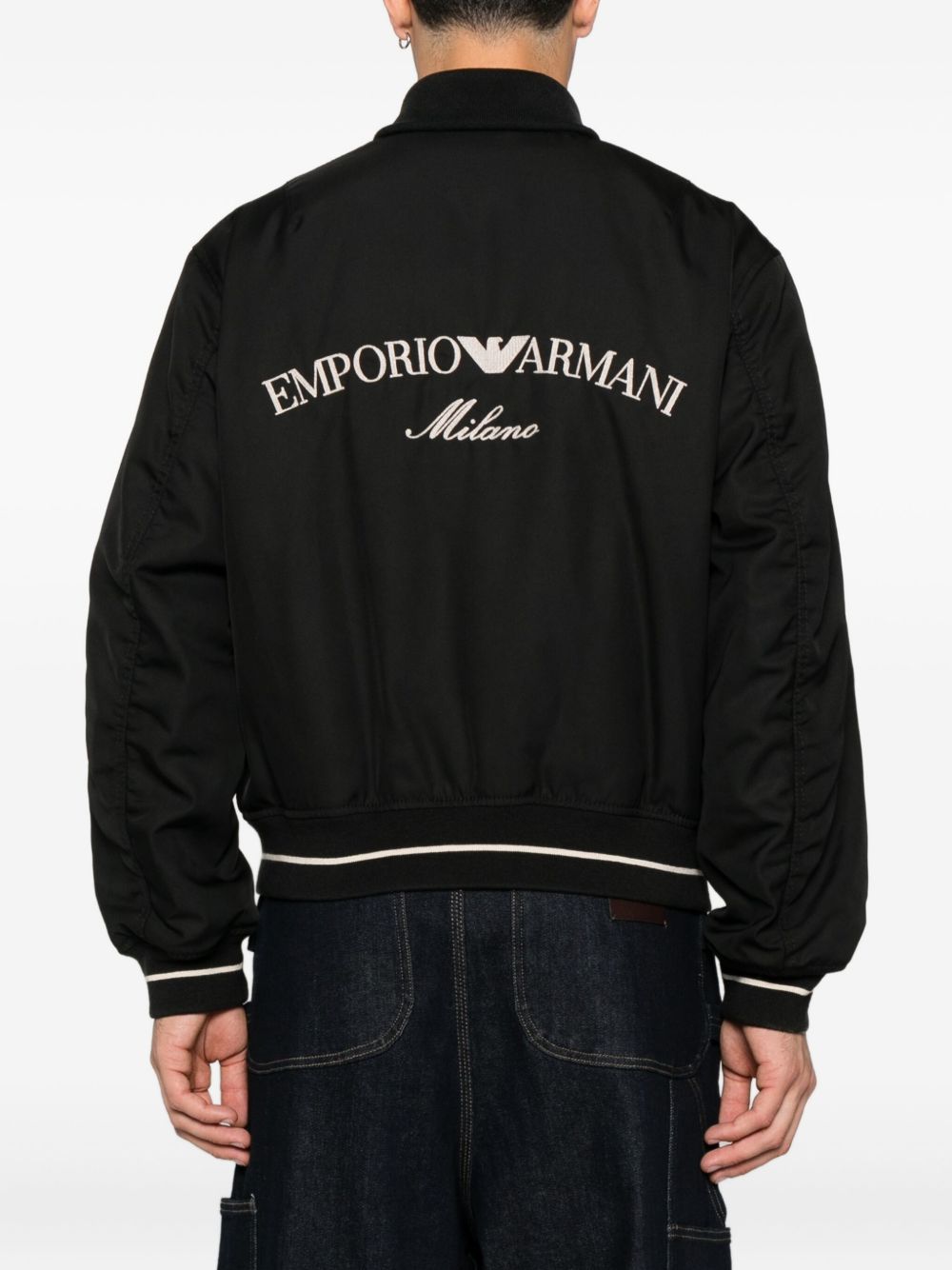 Emporio Armani Logo-embroidered bomber jacket Emporio Armani