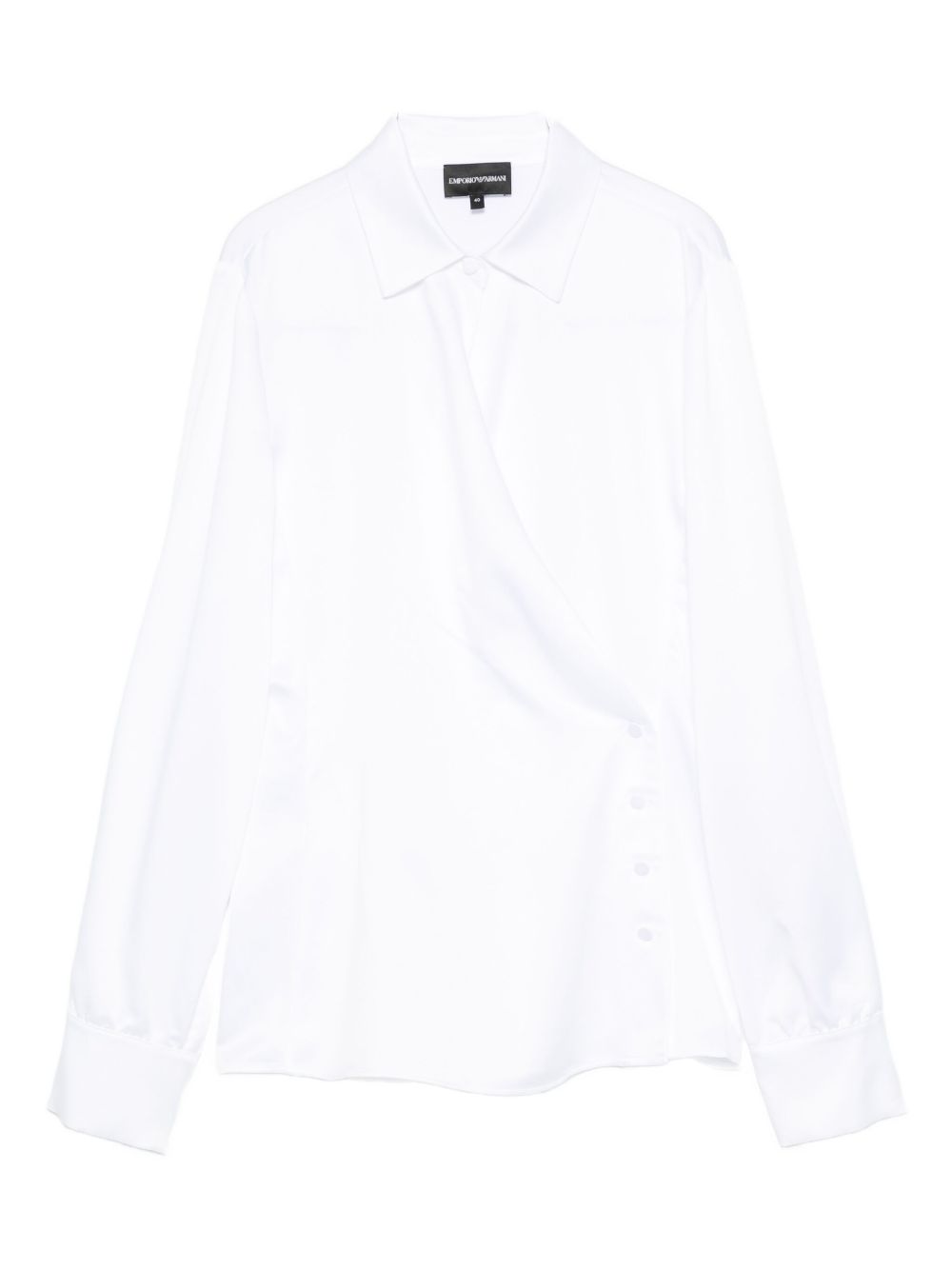 Emporio Armani Wrap-front button-detail blouse Emporio Armani