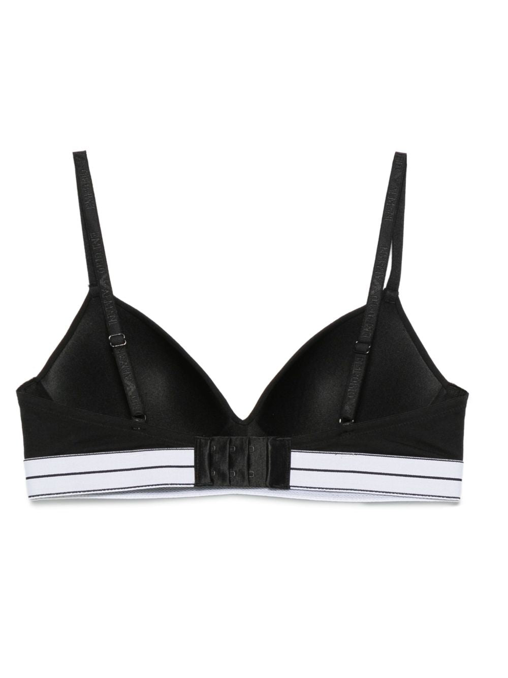 Emporio Armani ASV organic-cotton, padded triangle bra with logo underband Emporio Armani