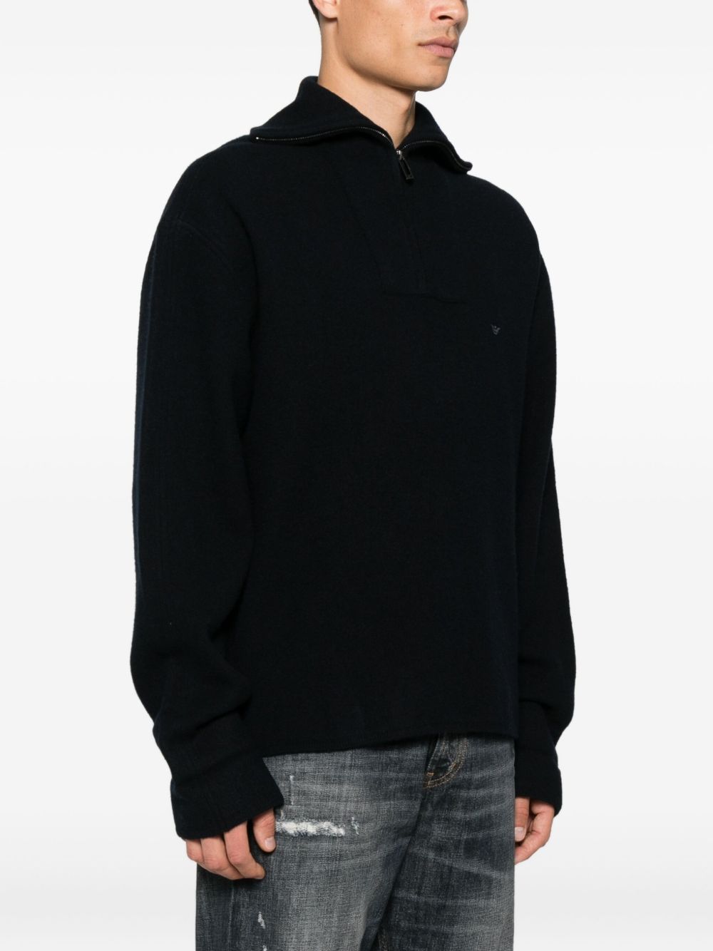 Emporio Armani Half-zip wool sweater Emporio Armani