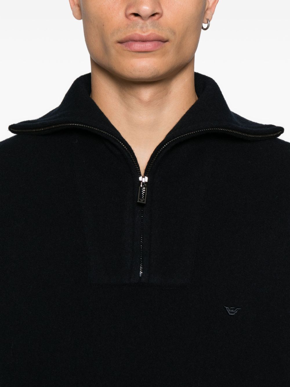 Emporio Armani Half-zip wool sweater Emporio Armani