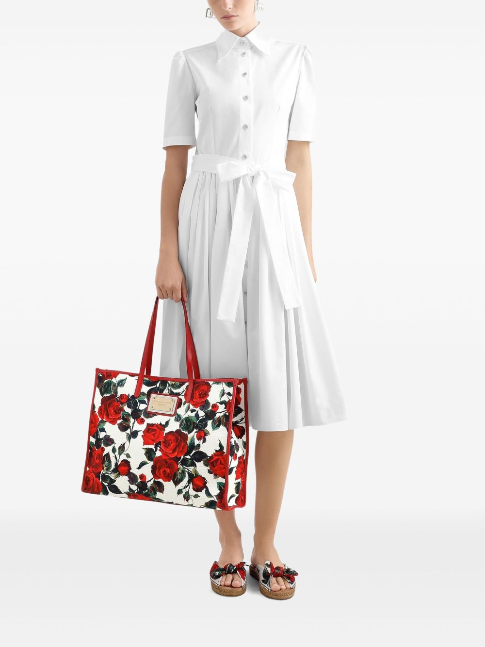 Dolce & Gabbana Large rose-print shoulder bag Dolce & Gabbana