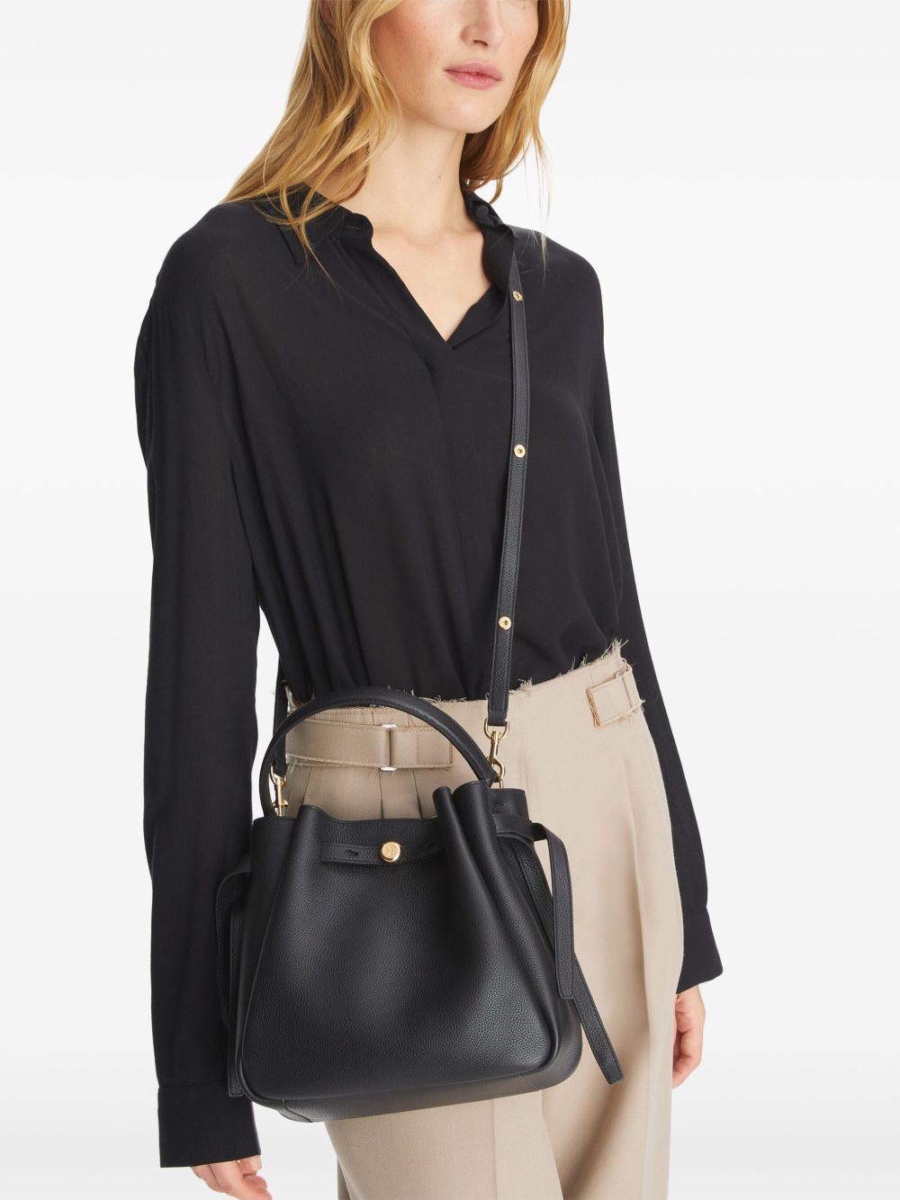 Tory Burch Romy pebbled bucket bag Tory Burch