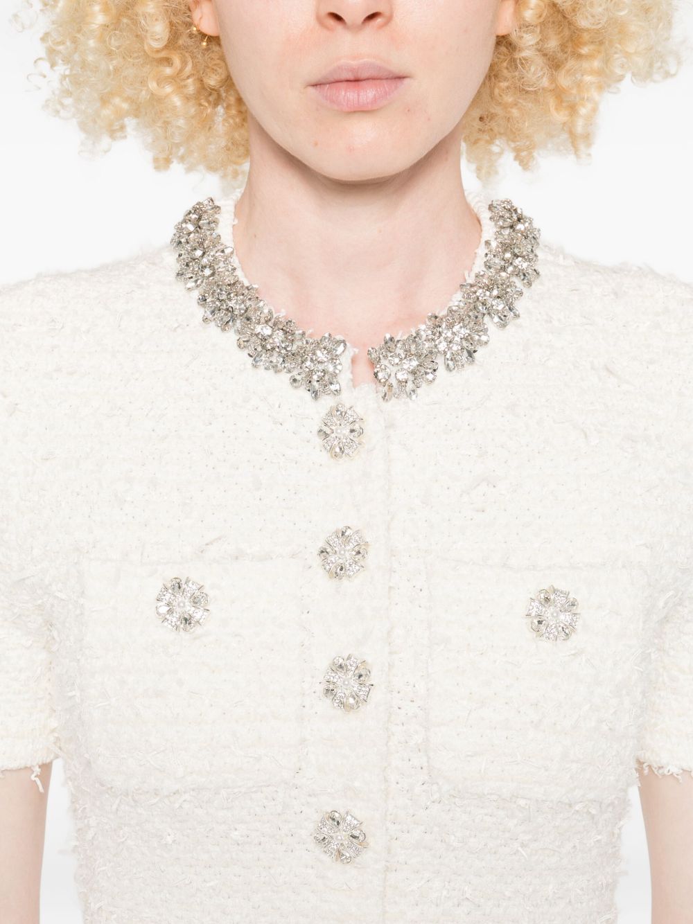 Self-Portrait Embellished button-detailed mini dress Self-Portrait