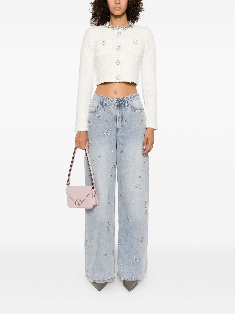 Self-Portrait Embellished-buttons cardigan Self-Portrait