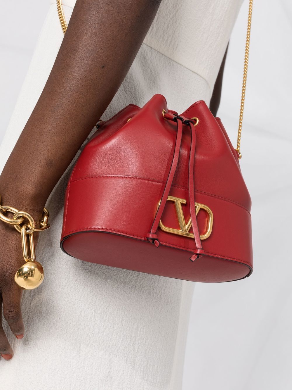 Valentino Garavani VLogo leather bucket bag