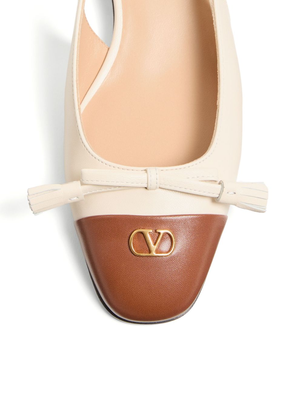 Valentino Garavani Du Roi leather ballet flats Valentino Garavani