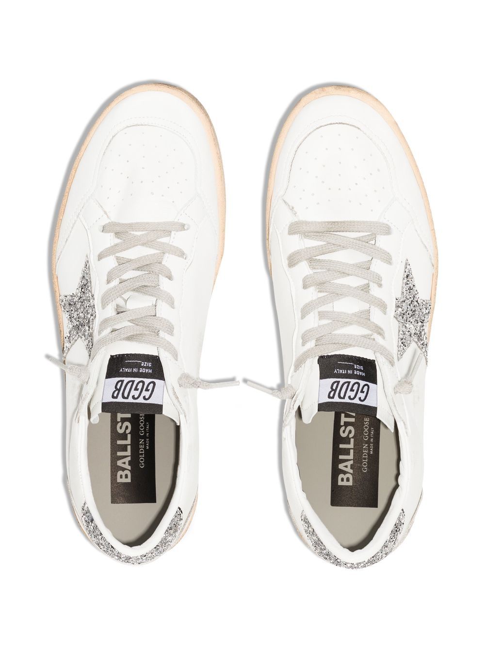 Golden Goose Ball Star Wishes in nappa leather with glitter star and heel tab Golden Goose