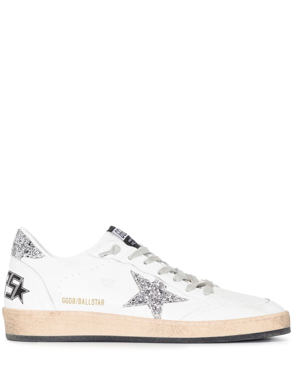 Golden Goose Ball Star Wishes in nappa leather with glitter star and heel tab Golden Goose