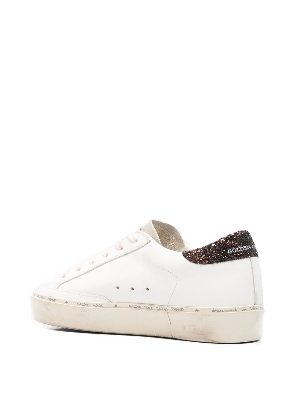 Golden Goose Hi Star in white nappa with leather star and heel tab Golden Goose