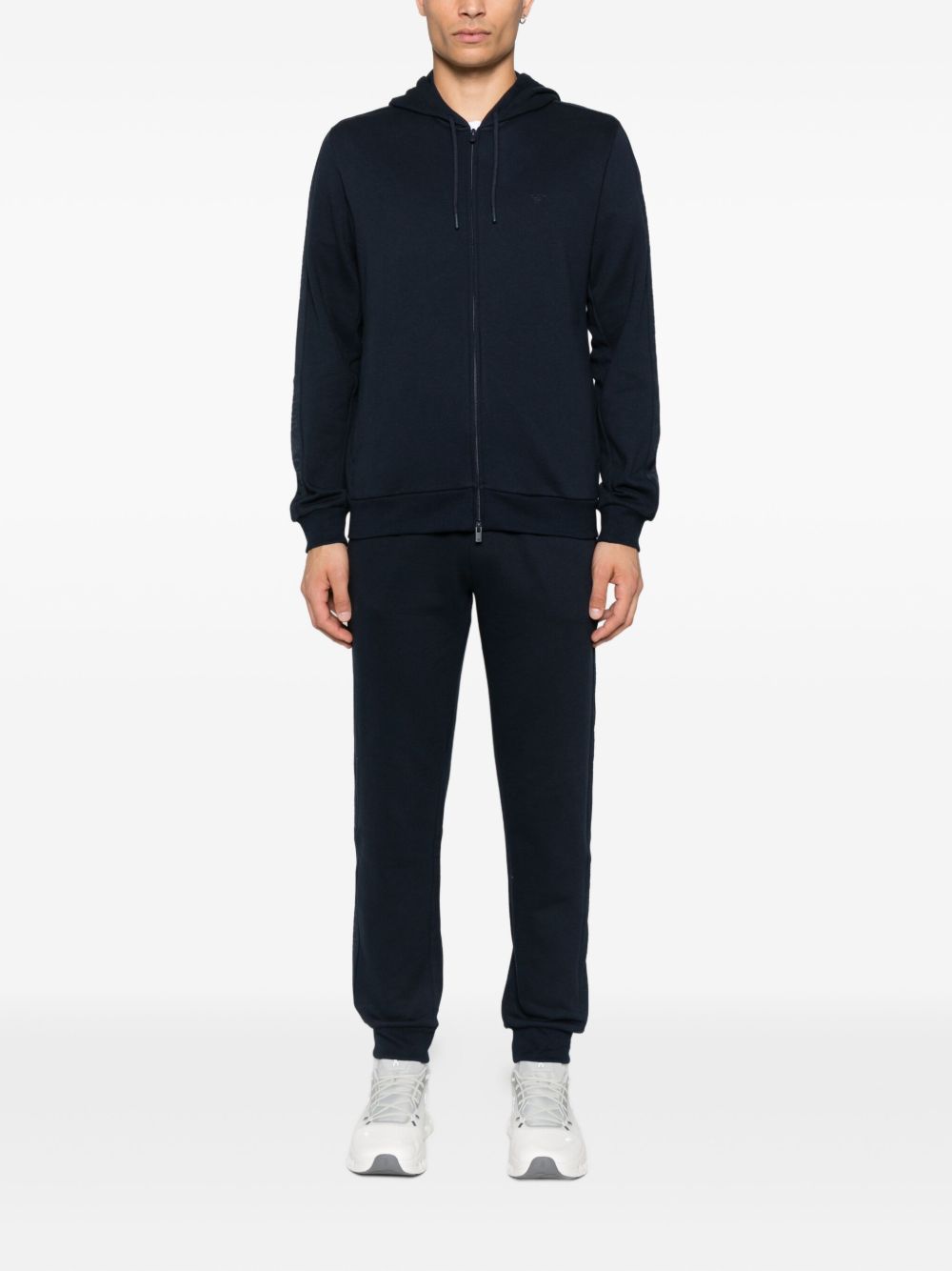 Emporio Armani Logo-detail hooded zip-up sweatshirt Emporio Armani