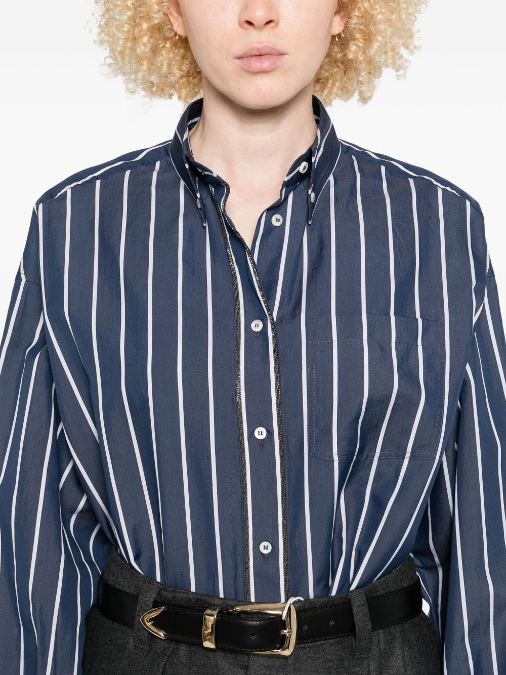 Brunello Cucinelli Shirts Blue Brunello Cucinelli