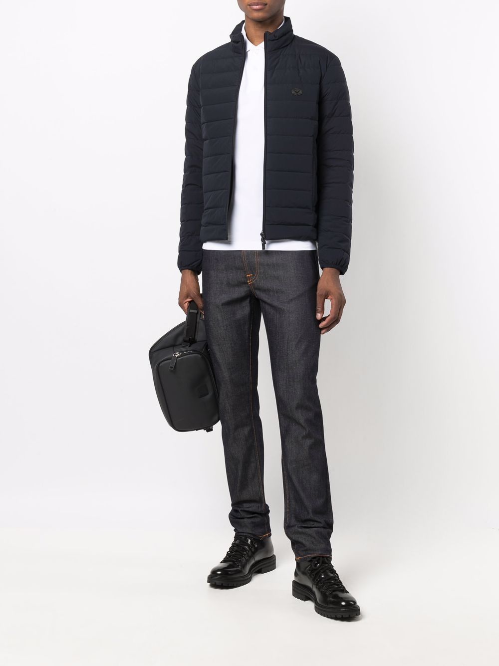 Emporio Armani Down jacket with application Emporio Armani