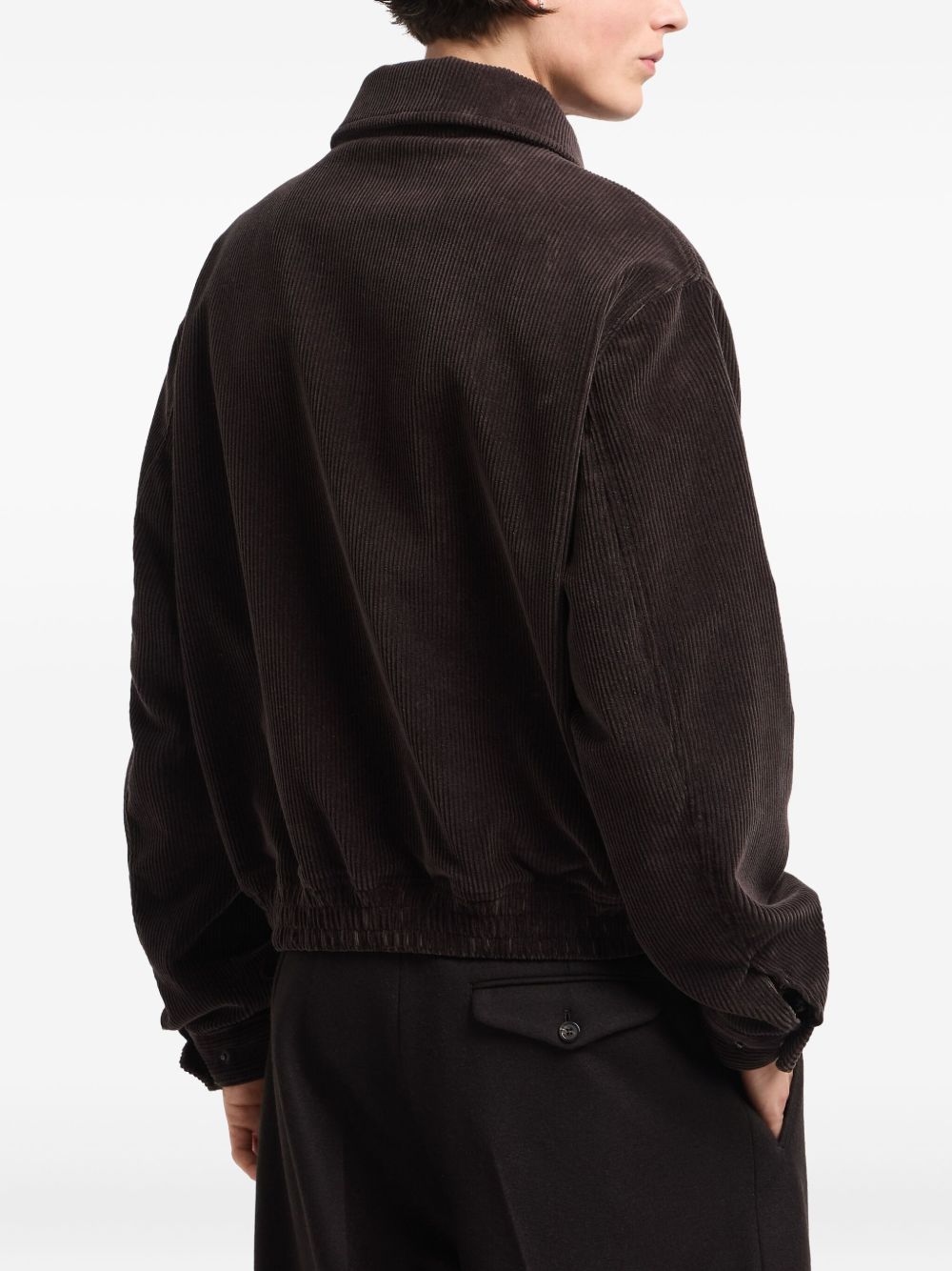 Emporio Armani Corduroy zip-up shirt jacket Emporio Armani