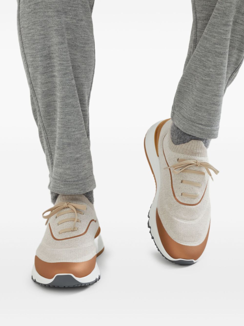 Brunello Cucinelli Techno cotton knit runners Brunello Cucinelli