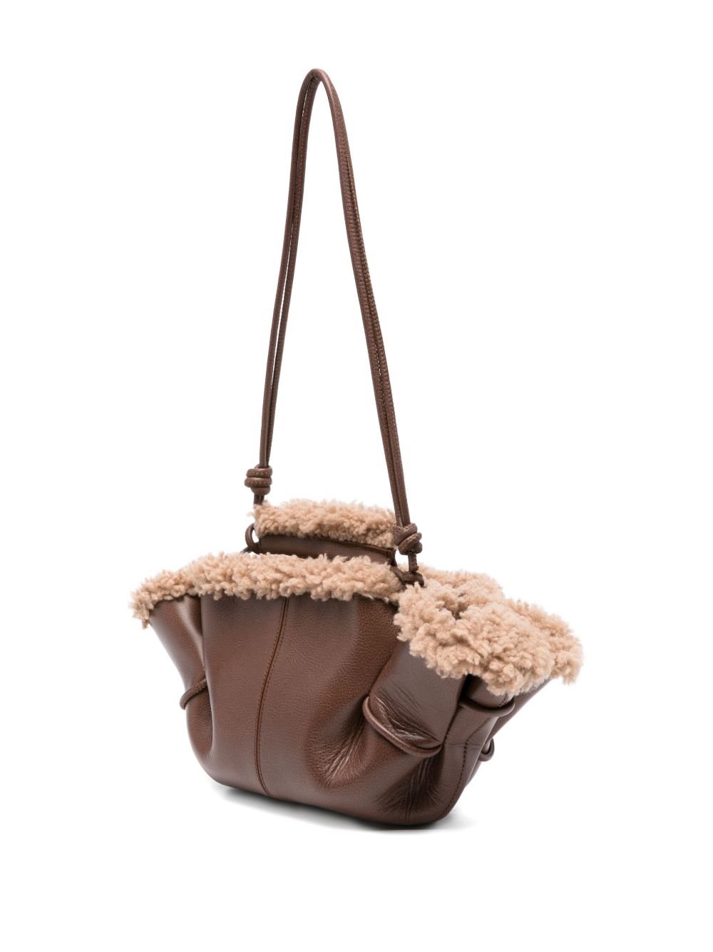 Hereu Leather shearling tote bag Hereu