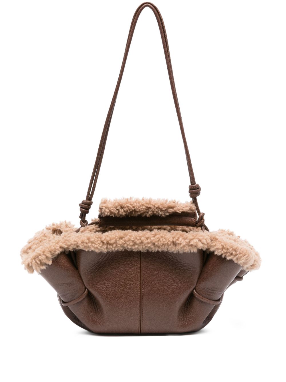 Hereu Leather shearling tote bag Hereu