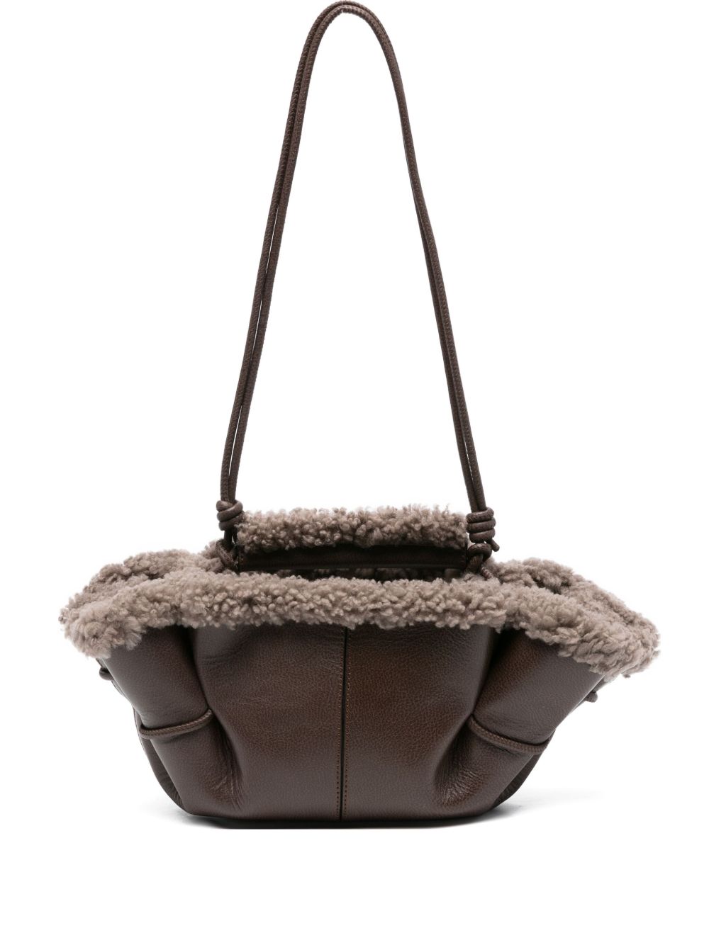 Hereu Leather shearling tote bag Hereu