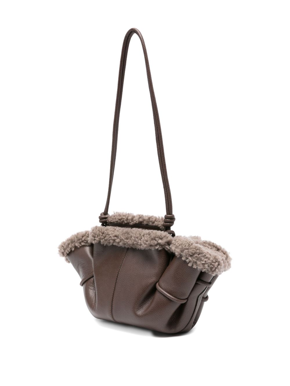 Hereu Leather shearling tote bag Hereu