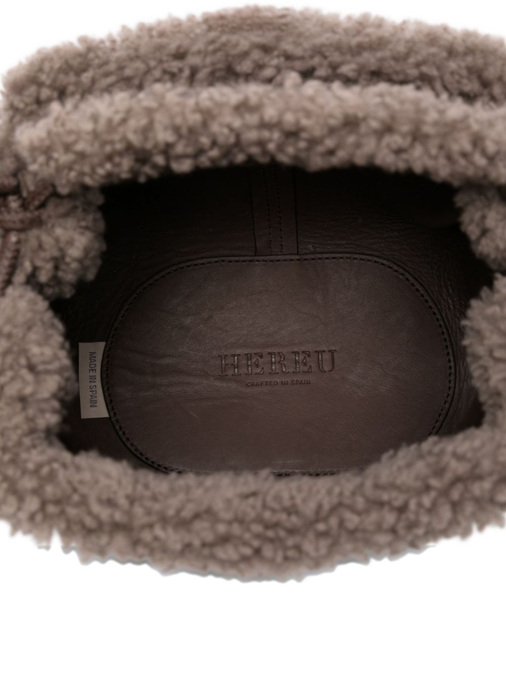 Hereu Leather shearling tote bag Hereu