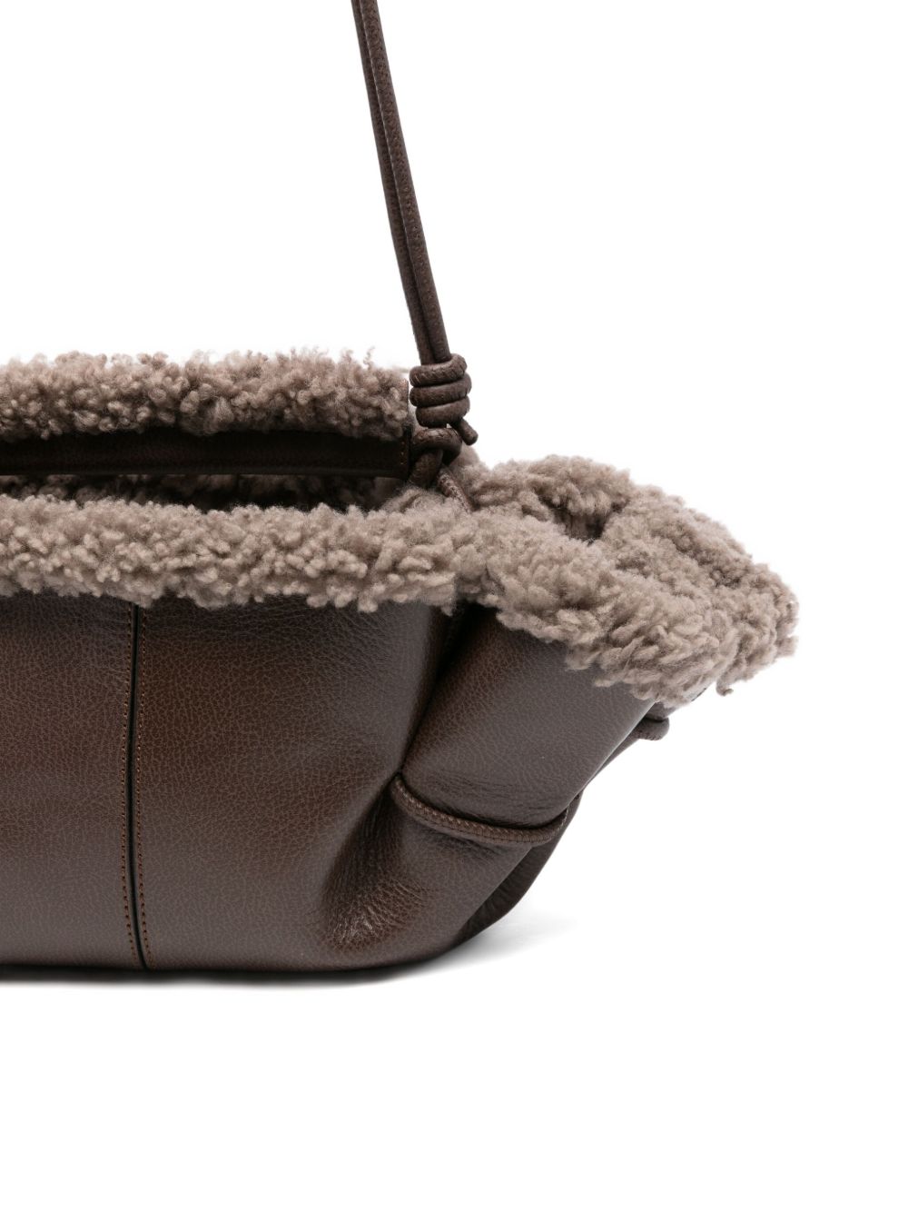 Hereu Leather shearling tote bag Hereu