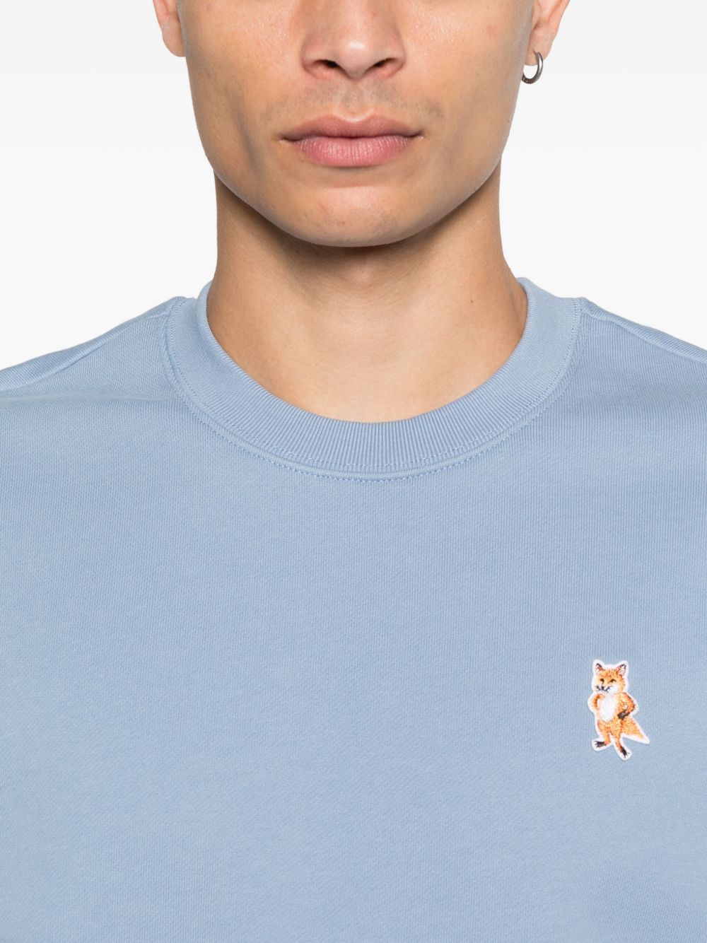 Maison Kitsuné Fox-embroidered cotton sweatshirt Maison Kitsuné