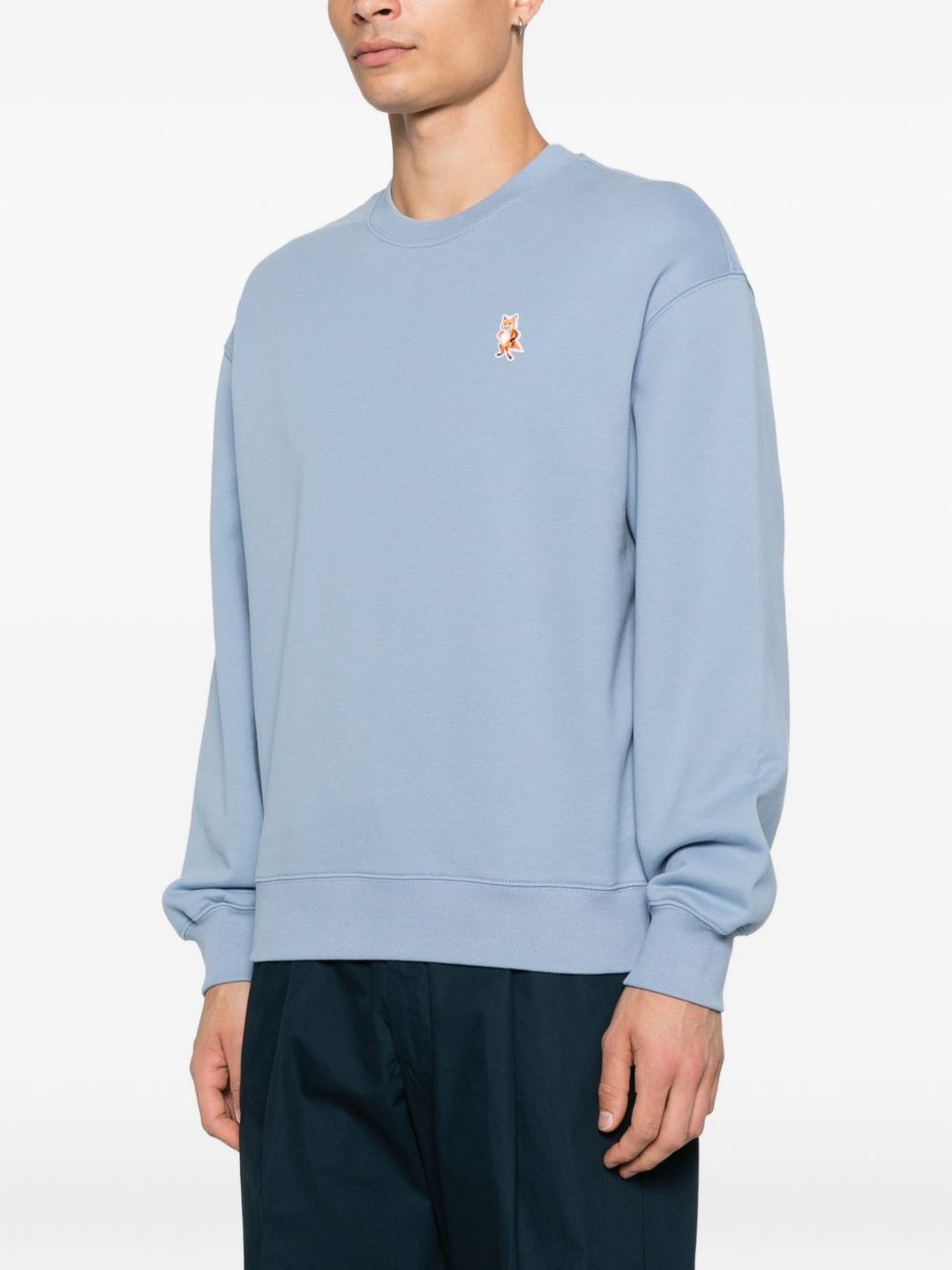 Maison Kitsuné Fox-embroidered cotton sweatshirt Maison Kitsuné