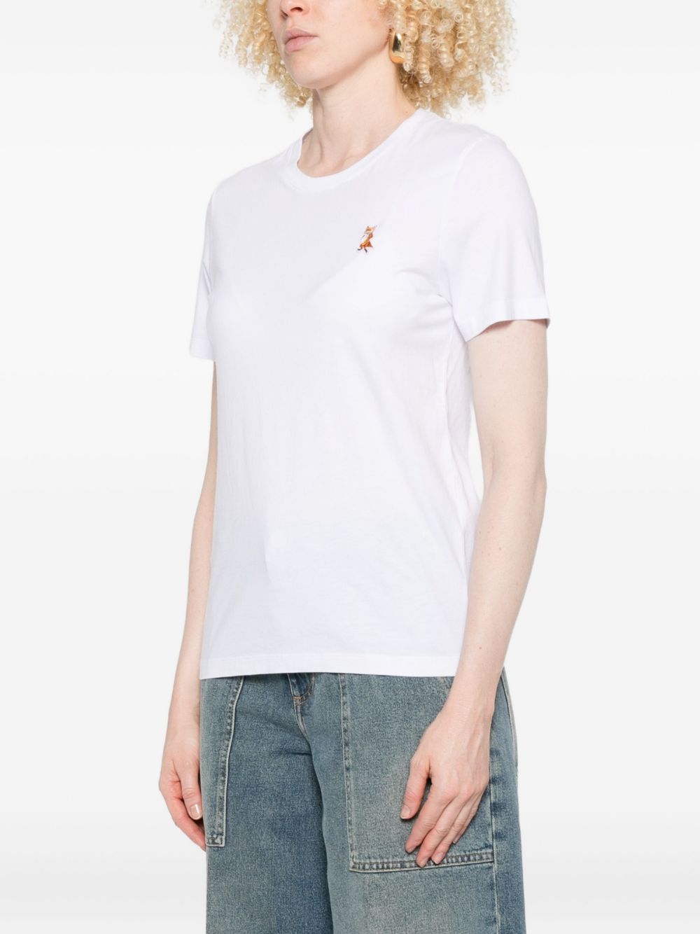 Maison Kitsuné Standing Fox T-shirt with embroidery Maison Kitsuné