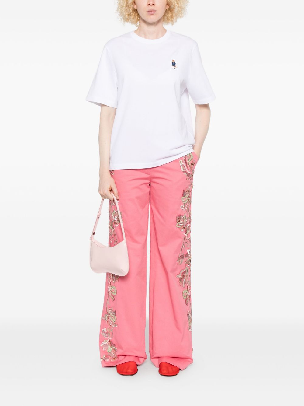 Maison Kitsuné Dressed Fox T-shirt with embroidery Maison Kitsuné