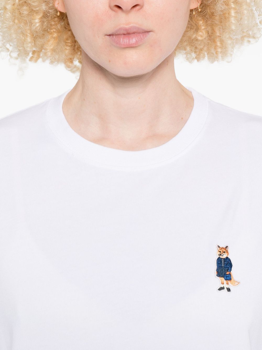 Maison Kitsuné Dressed Fox T-shirt with embroidery Maison Kitsuné