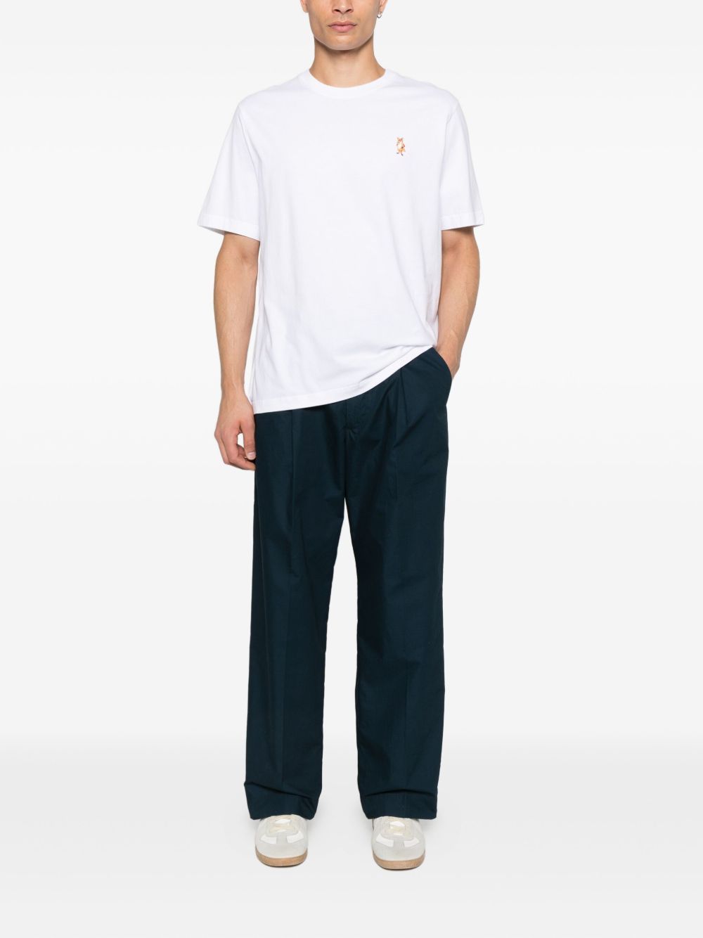 Maison Kitsuné Fox embroidered T-shirt Maison Kitsuné