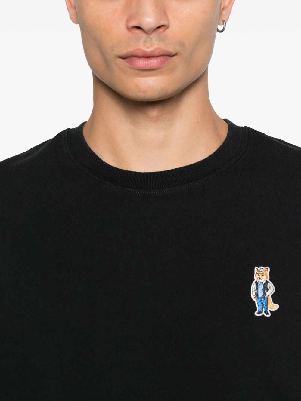 Maison Kitsuné Dressed Fox T-shirt with embroidery Maison Kitsuné