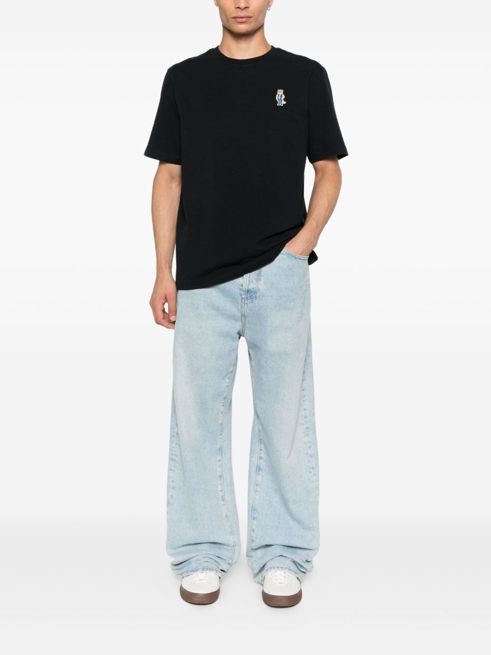 Maison Kitsuné Dressed Fox T-shirt with embroidery Maison Kitsuné