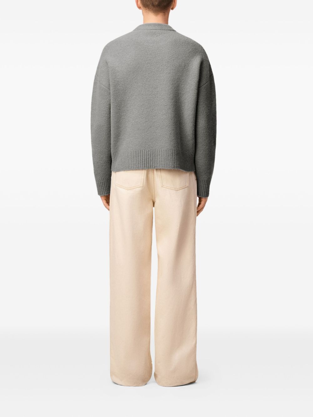 Ami Paris Sweaters Grey Ami Paris