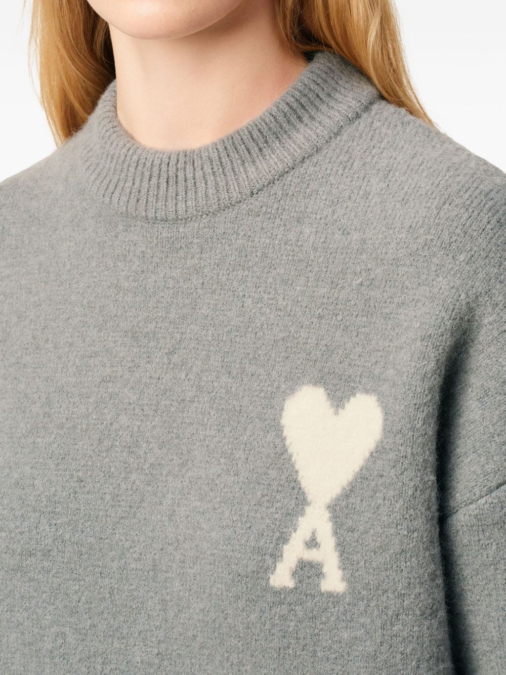 Ami Paris Sweaters Grey Ami Paris