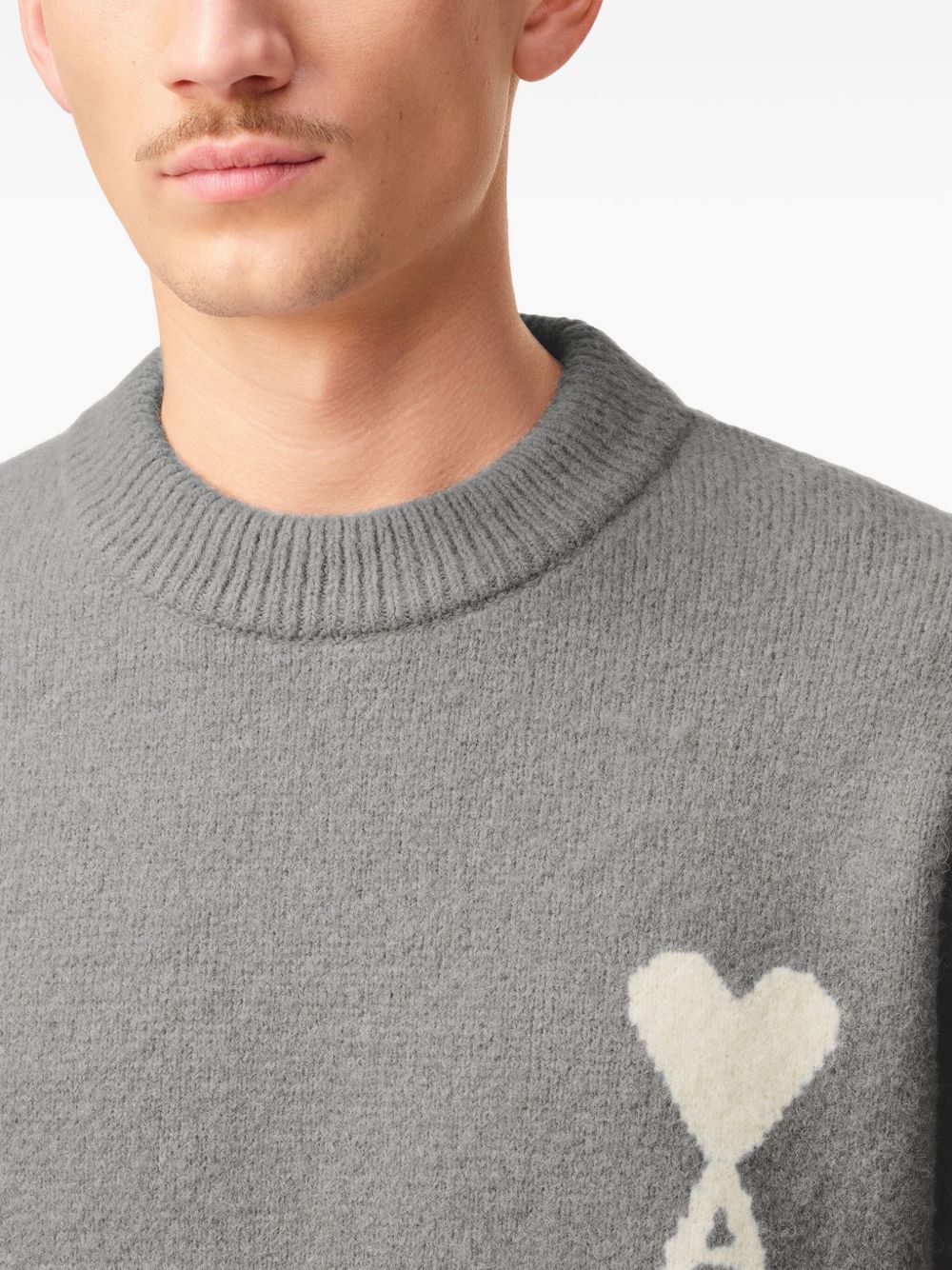 Ami Paris Sweaters Grey Ami Paris