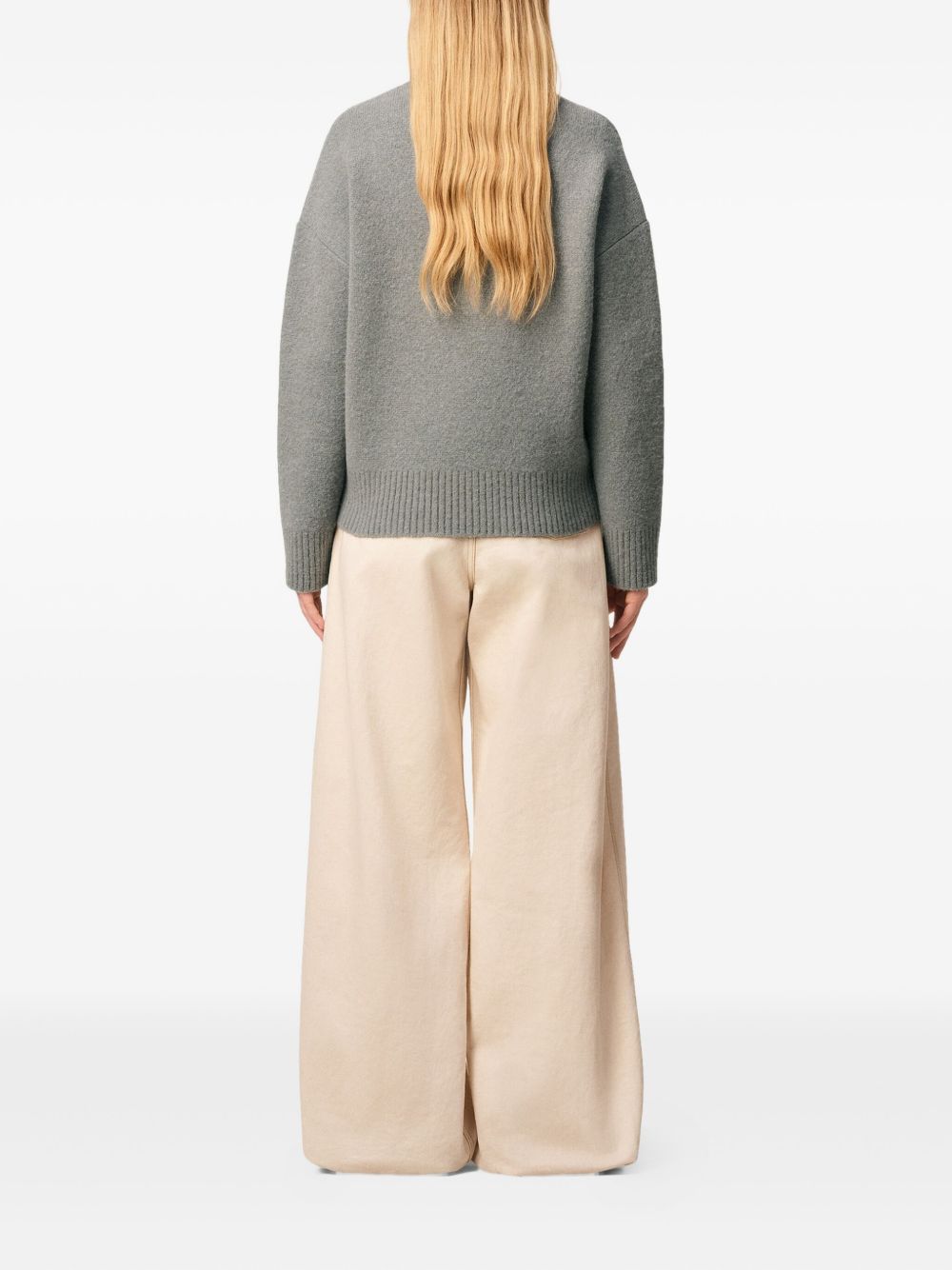 Ami Paris Sweaters Grey Ami Paris