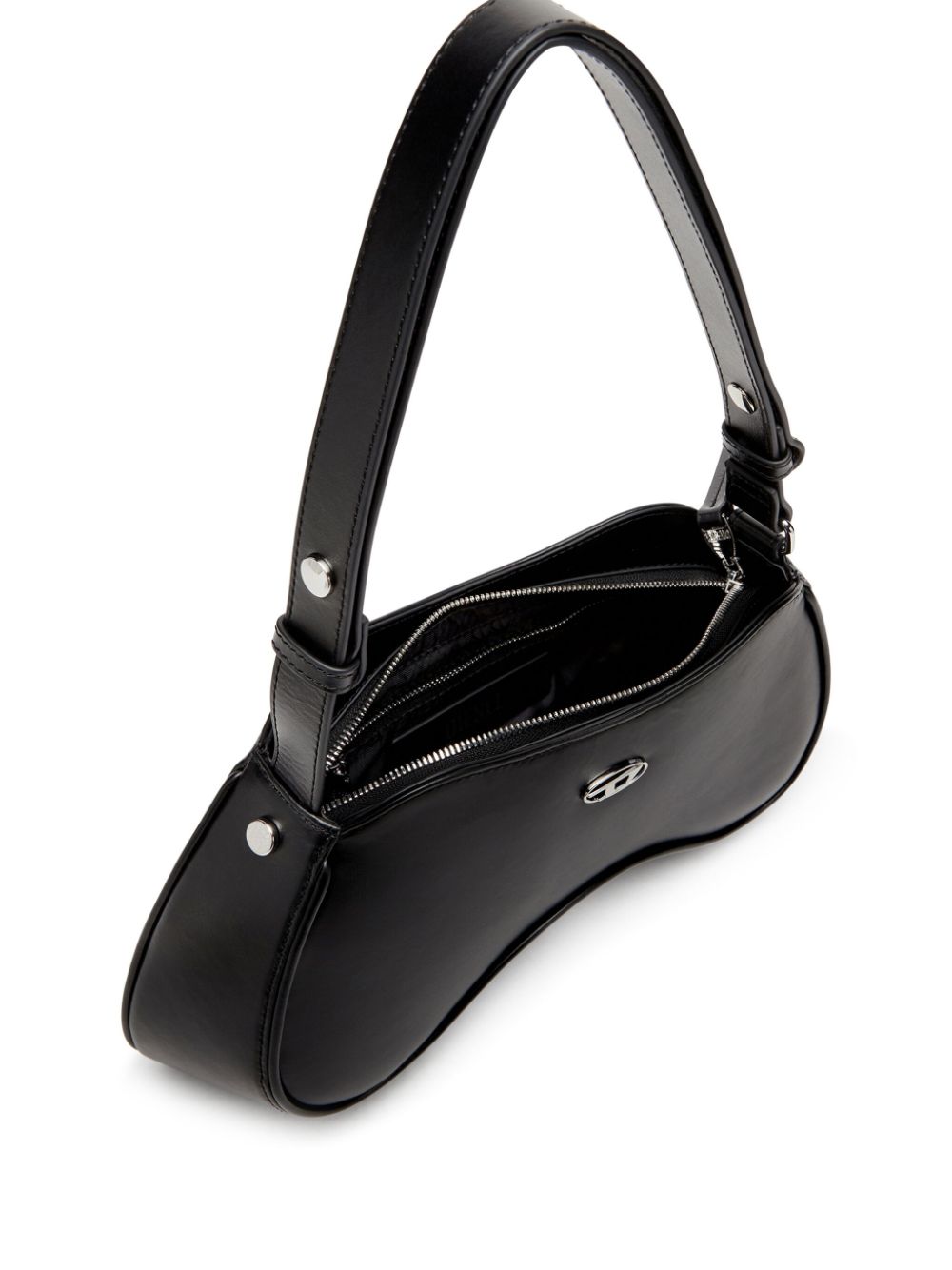 Diesel Play-Semi gloss leather shoulder bag Diesel