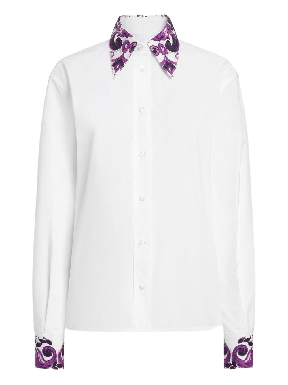 Dolce & Gabbana Cotton shirt with maiolica print Dolce & Gabbana