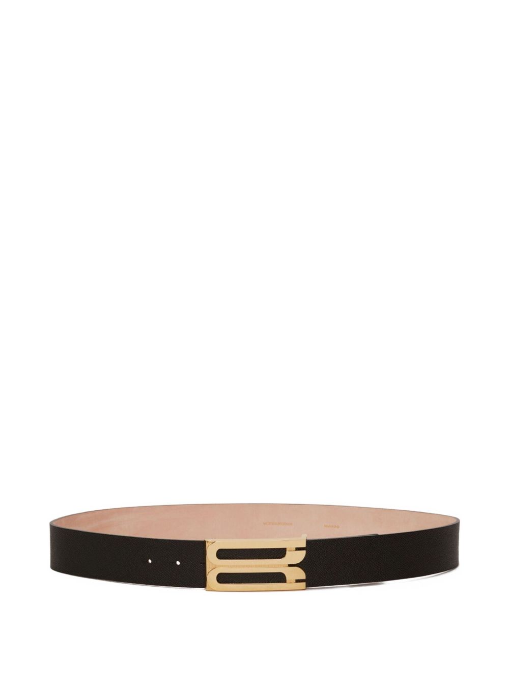Victoria Beckham Jumbo Frame Belt In Black Grained Leather Victoria Beckham