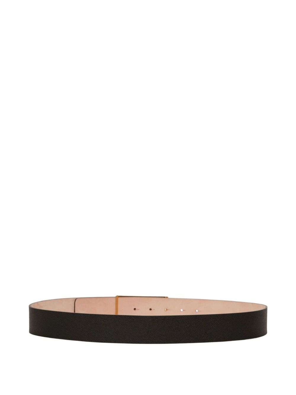 Victoria Beckham Jumbo Frame Belt In Black Grained Leather Victoria Beckham