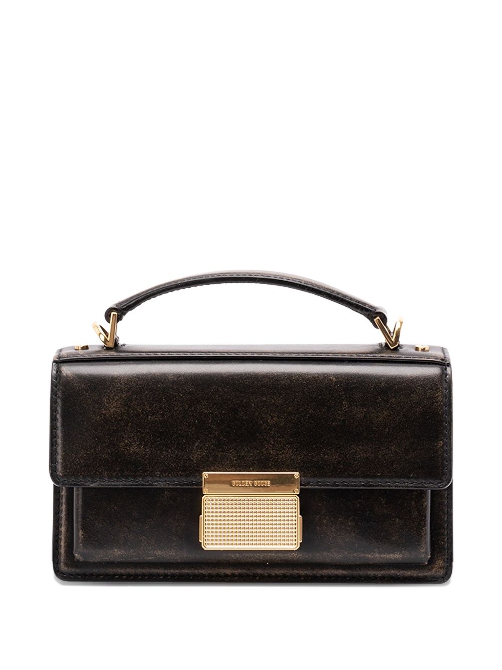 Golden Goose Venezia Bag in boarded leather with gold details Golden Goose