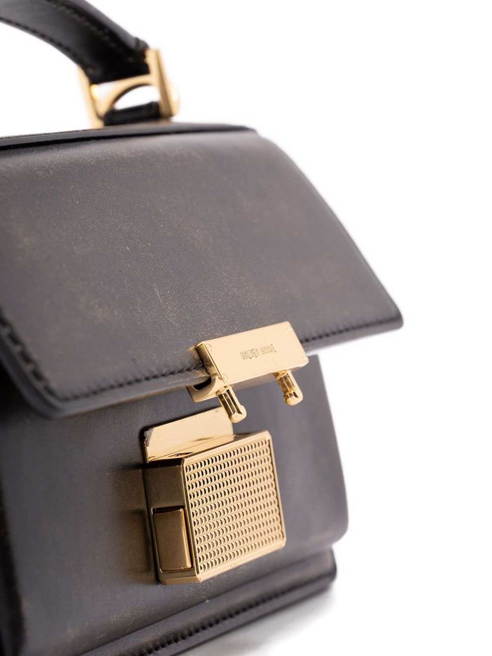 Golden Goose Venezia Bag in boarded leather with gold details Golden Goose