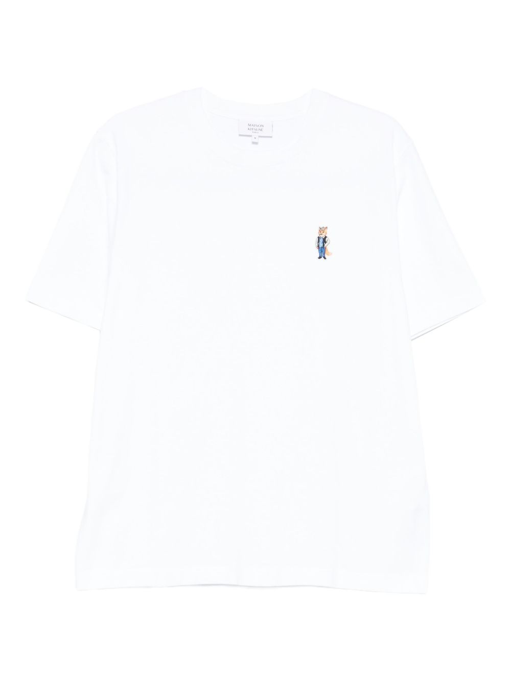 Maison Kitsuné Cotton T-shirt with fox embroidery Maison Kitsuné